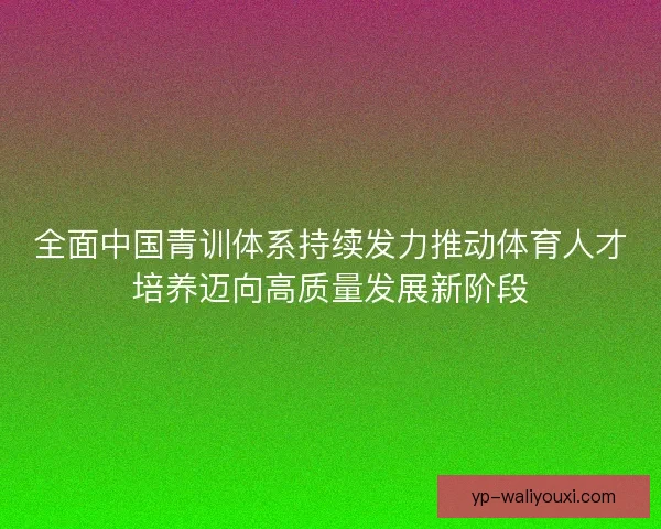 全面中国青训体系持续发力推动体育人才培养迈向高质量发展新阶段 全面中国青训体系持续发力推动体育人才培养迈向高质量发展新阶段